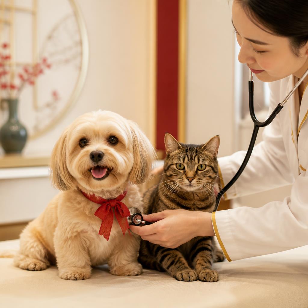 Dog with Export Health Certificate for travel from the UK to China, prepared at a Central London clinic